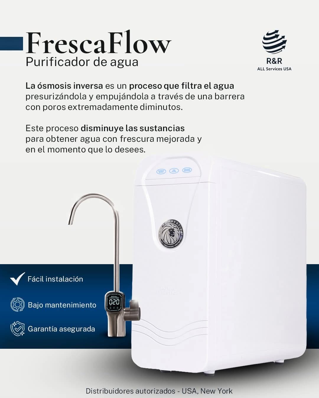 Sistema FrescaFlow™ de ósmosis inversa y sus características