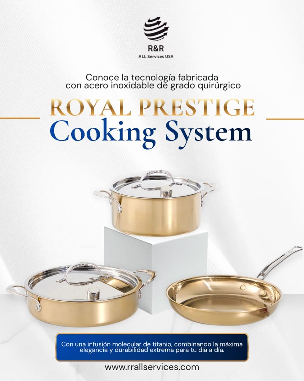 Batería de cocina Royal Prestige® en acero inoxidable de grado quirúrgico