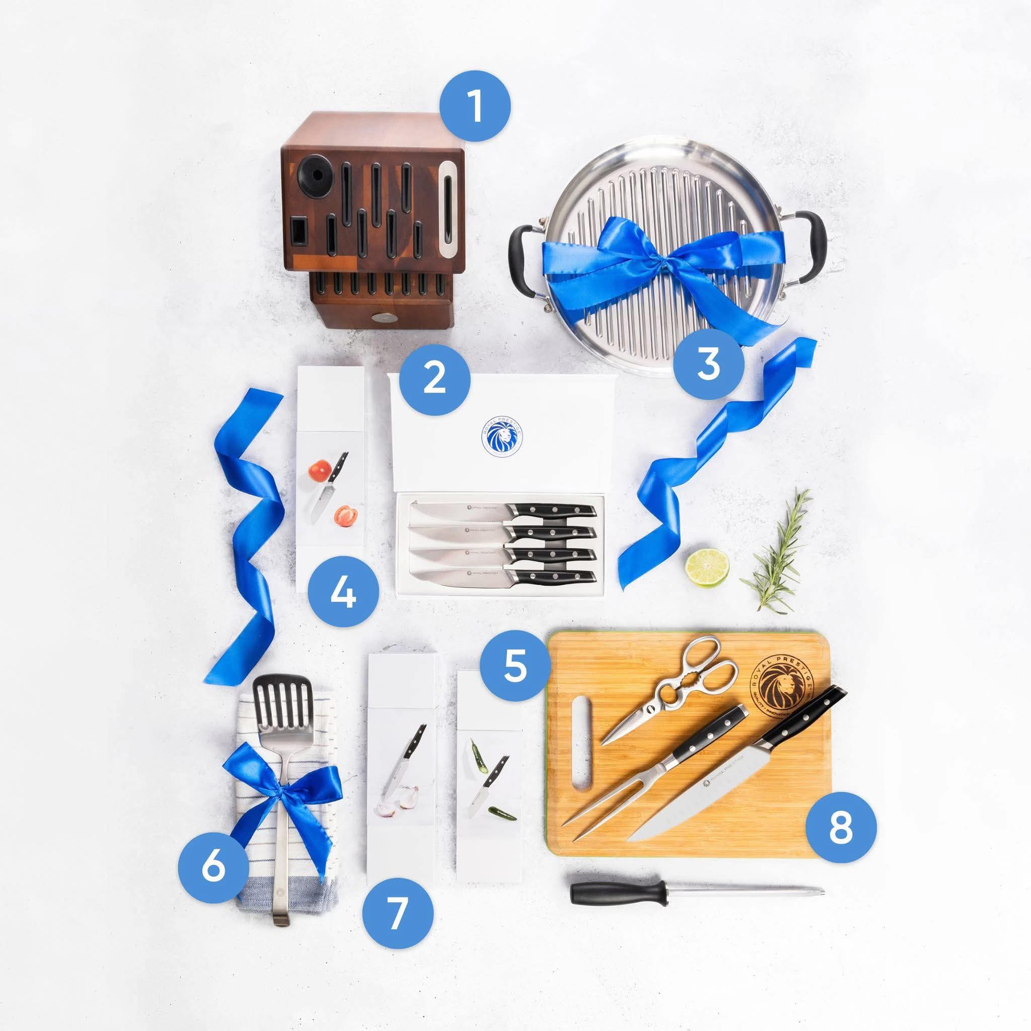 Cuchillos, tabla de bambú, tijeras y accesorios de cocina Royal Prestige®